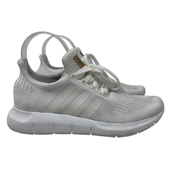 Adidas Shoes Womens Swift Run Lace Up Sneakers EG9492 White Knit Fabric Size 7 - Picture 1 of 12